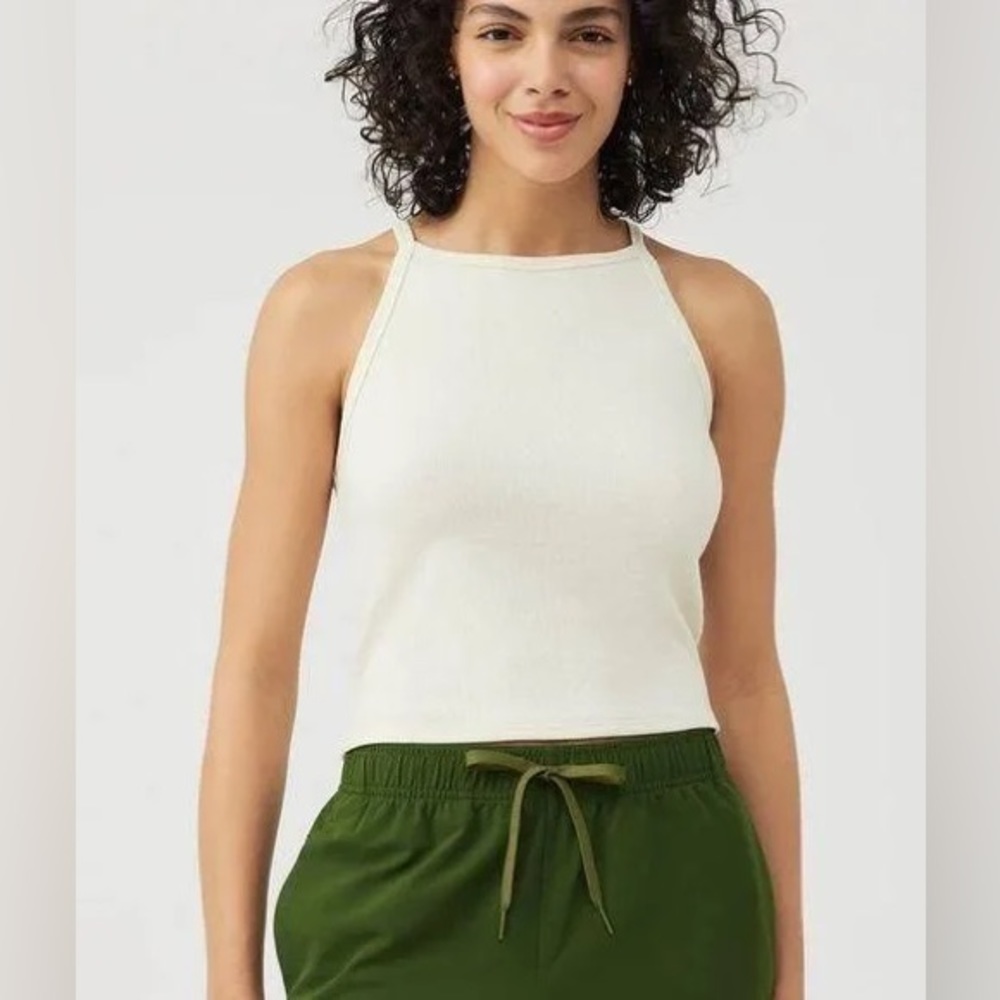 Outdoor Voices Cozy Rib‎ Tank in Milk Stone